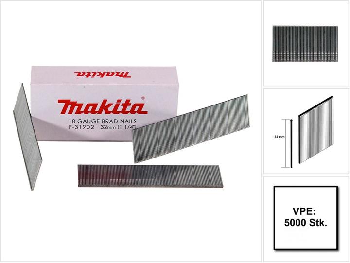 5000x Makita upsetting head nail brads 32 mm (F-31902)