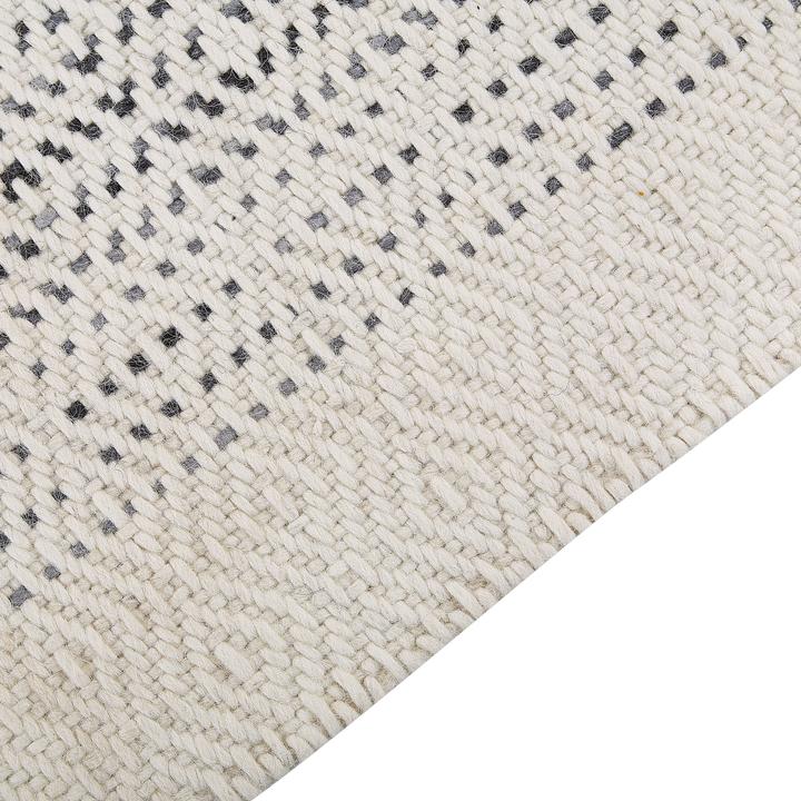 Produktbild Beliani Wollteppich Weiss/Grau 80 x 150 cm OMERLI (80 x 150 cm)
