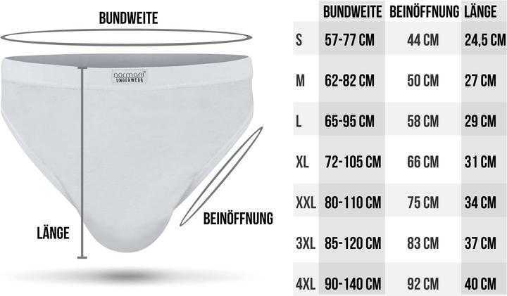 Produktbild Normani 3 Stück Herren Slips aus 100 % Baumwolle (4XL, 3er Pack)