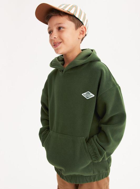 Produktbild La Redoute Collections Fleece-Shirt mit Kapuze (116)