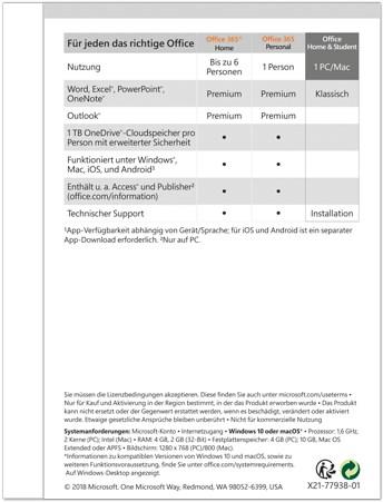 Produktbild Microsoft Office Home & Student 2019 (1 User, unbegrenzt)