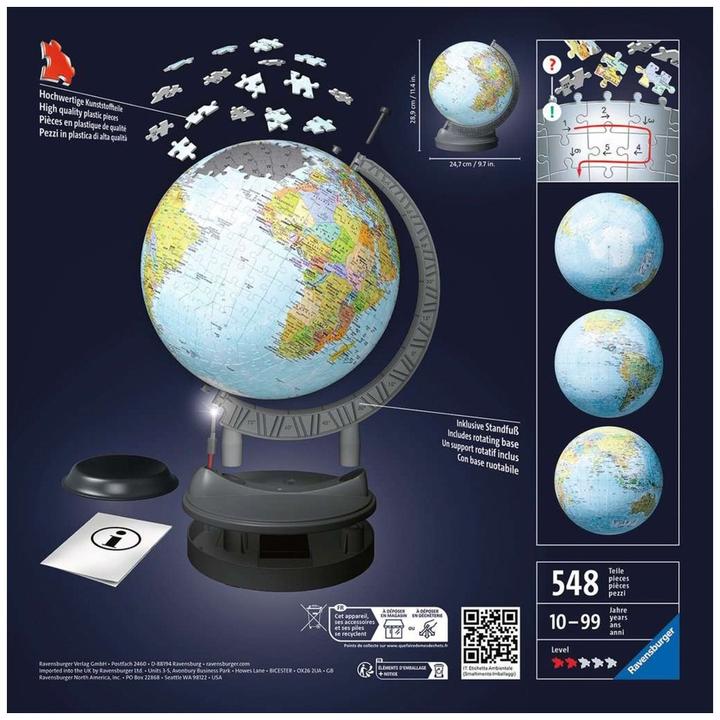 Immagine prodotto Ravensburger Globe with Light (540 pezzi)