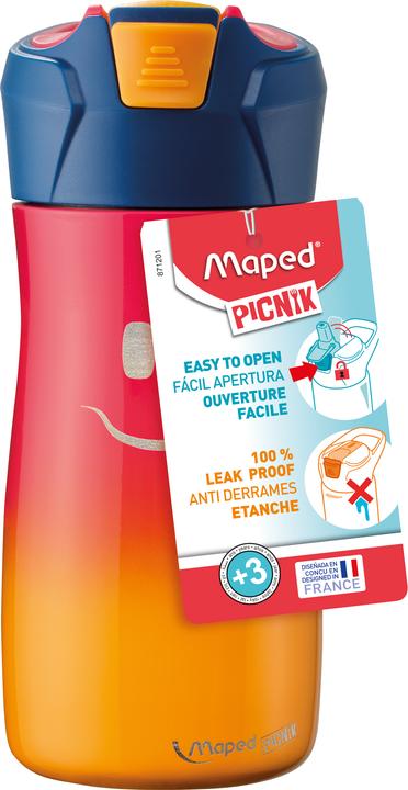 Productafbeelding Maped Waterfles - Roestvrij staal, 430 ml. - Rood (871201) (0.43 l)