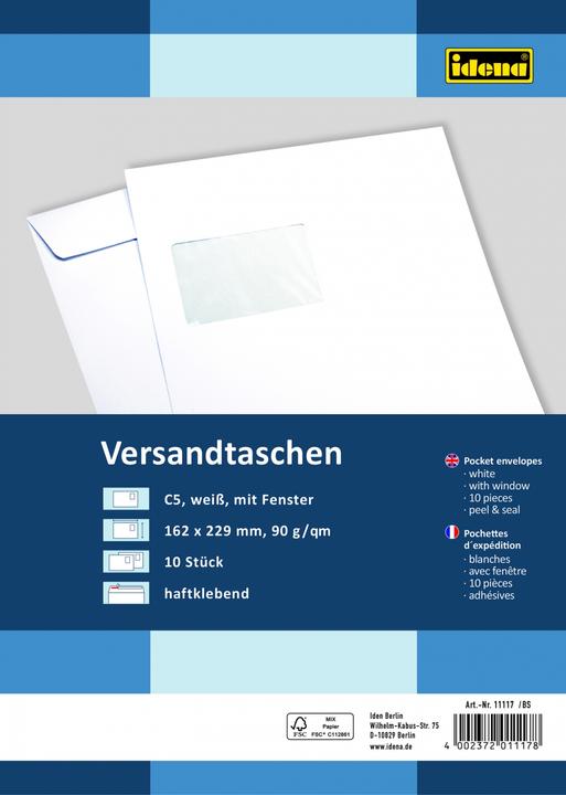 Produktbild Idena VT C5 weiss 90g 10er hk m.F. FSC-Mix (10 x)