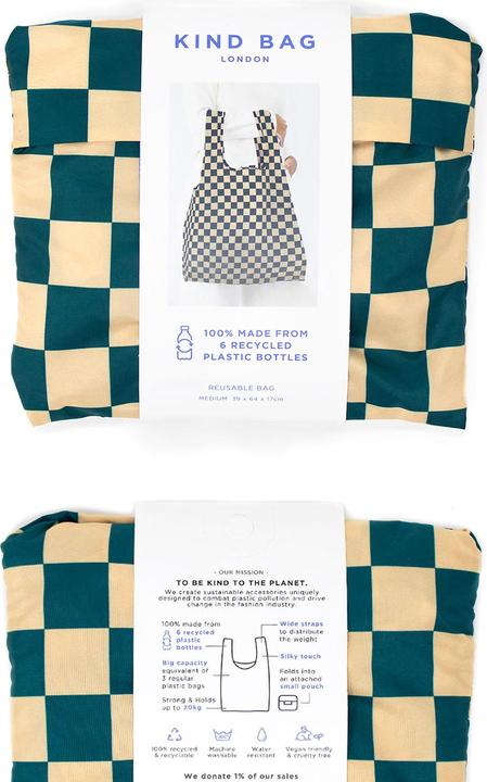 Image du produit Kind Bag Sac moyen Checkerb. Teal & Beige