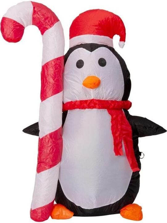 Actual product image Inflatable penguin red led