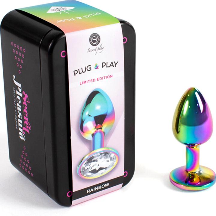 Produktbild Secret play Metall Butt Plug Regenbogen Kleine Gr?Sse 7 cm