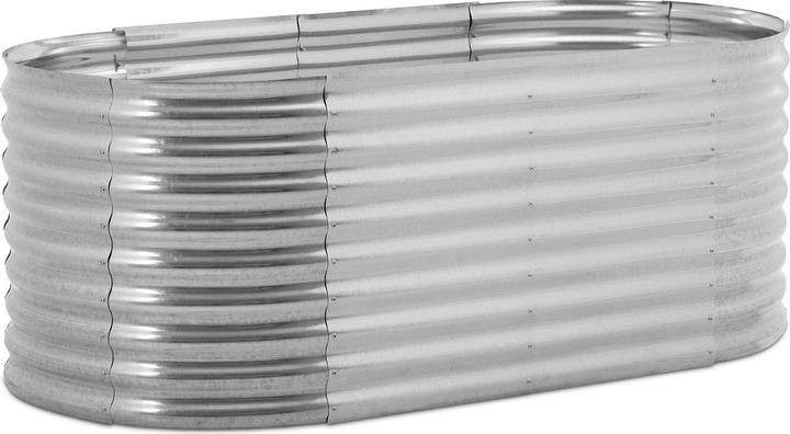 Nährwerte und Zutaten Uniprodo Hochbeet aus Metall Balkon Kräuterbeet oval 202 x 100 x 78 cm Stahl