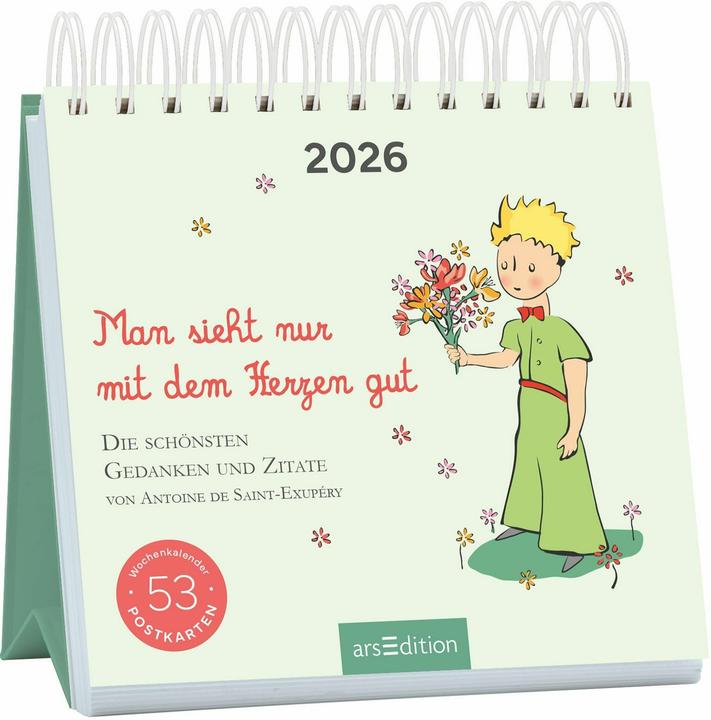 Produktbild Postkartenkalender Man sieht nur mit dem Herzen gut 2026 (Deutsch)