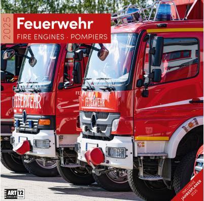 Actual product image Fire brigade calendar 2025 - 30x30 (30 x 30 cm, Hardcover, German)