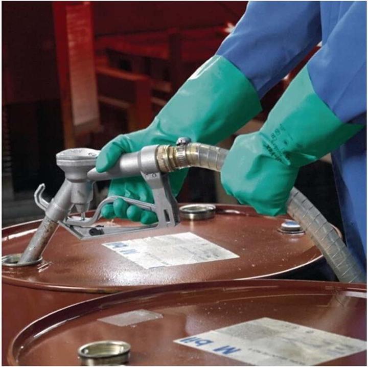 Actual product image Ansell Chemical gloves AlphaTec Sol-Vex 37-675 size 7 green EN 388, EN 374, EN 1149 PPE category III (7)