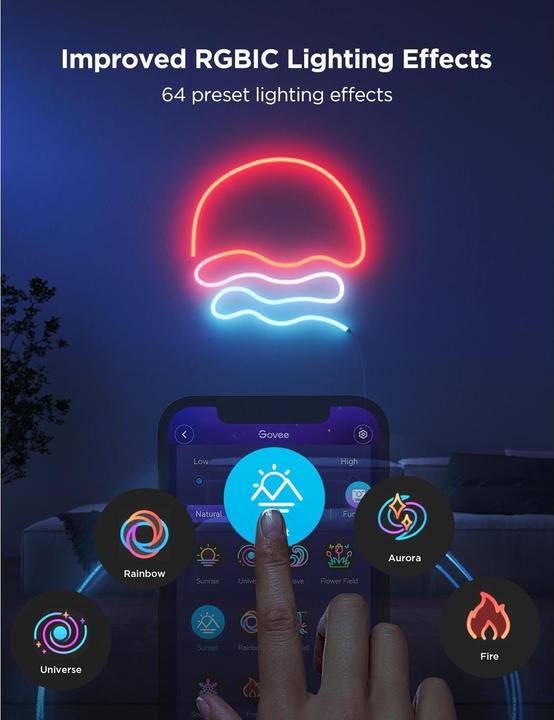 Produktbild Govee Neon-Streifenleuchte (RGBIC, 400 cm, Indoor)