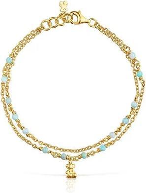 Immagine prodotto Tous Bold Bear Bracciale doppio in amazzonite placcato oro 1003972300