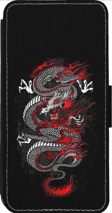 Image du produit PhoneLook Coque Wallet noir Japanese style Dragon Tattoo Red Black (Apple iPhone 13 Pro Max)