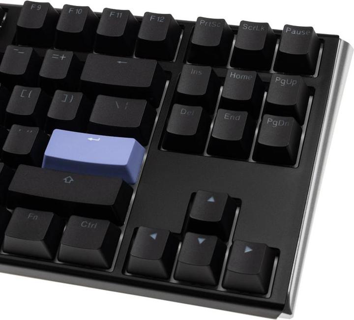 Actual product image Ducky One 3 Classic Black/White TKL Gaming Keyboard, RGB LED - MX-Blue (US) (US, Cable)