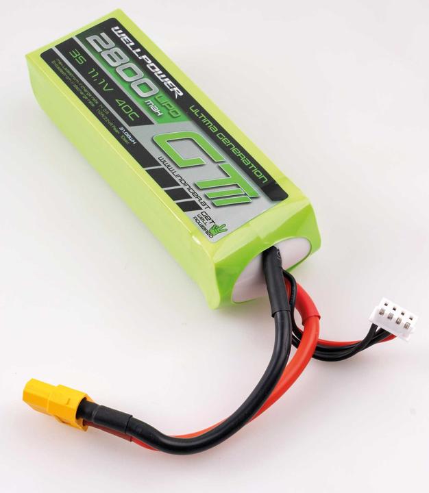 Actual product image Wellpower LIPO AKKU ULTIMA GT II 2800 mAh / 11,1 Volt 3S 40/80C CH5/8 XT-60 (11.10 V, 2800 mAh)