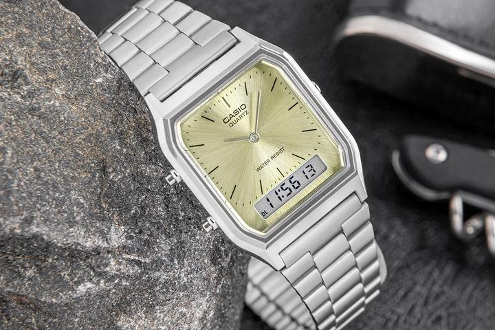 Immagine prodotto Casio Orologio da donna AQ-230A-9AMQYDF + SCATOLA (Orologio digitale, Orologio da polso analogico, 28 mm)