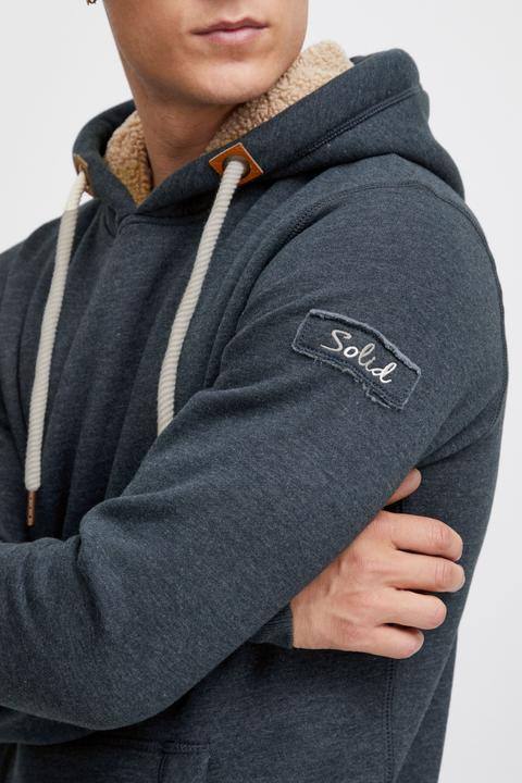 Image du produit Solid TripHood Pile Sweat À Capuche Avec Peau De Mouton Pull Hoodie Pour Homme (XXL)