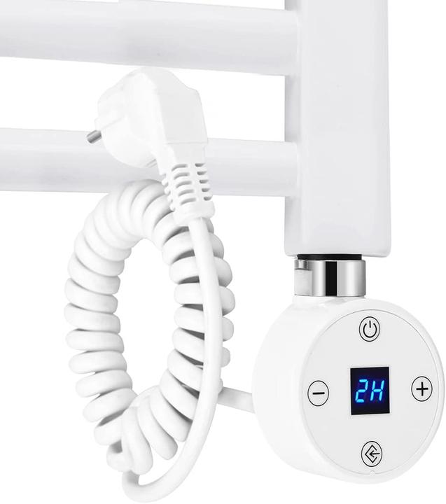 Emke Heizelement für Handtuchwärmer mit Temperaturregler, 1200W Weiss (2nd Generation) (1200 W)