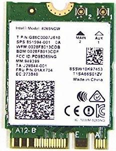 Actual product image Intel AC 8265 (M.2 E Key)