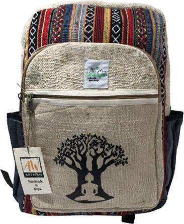 Bekos Grosser Rucksack aus Hanffaser Bodhi Baum (30 l)