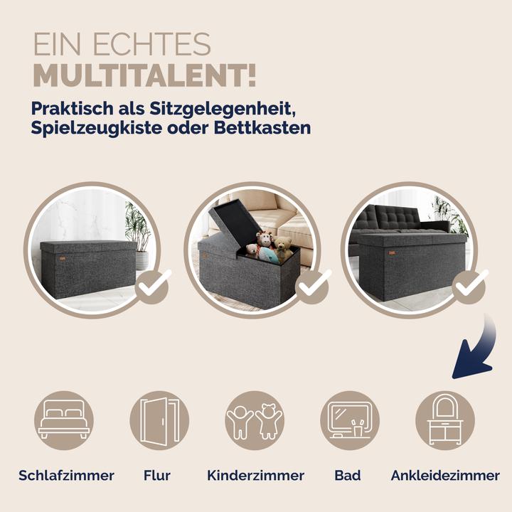 Produktbild Casaria Sitztruhe mit Stauraum (80 cm)