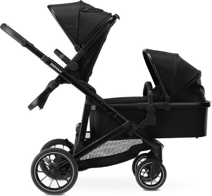 Produktbild Deryan Evy V2 Kinderwagen - Duo -Kinderwagen - erweiterbar - einschliesslich Reisebotten - Schwarz