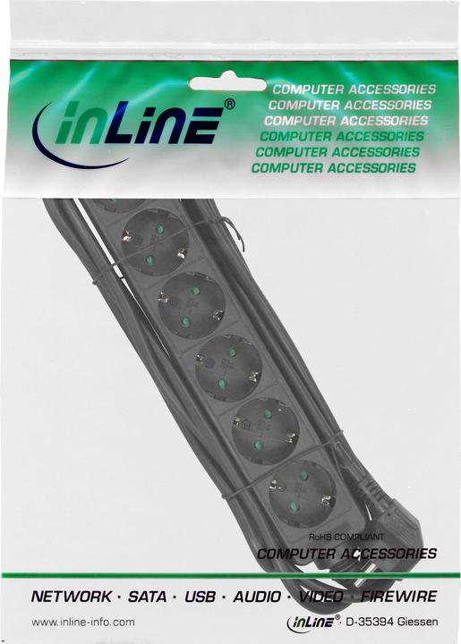Produktbild InLine Steckdosenleiste (6 x, CEE 7/3, 3 m)