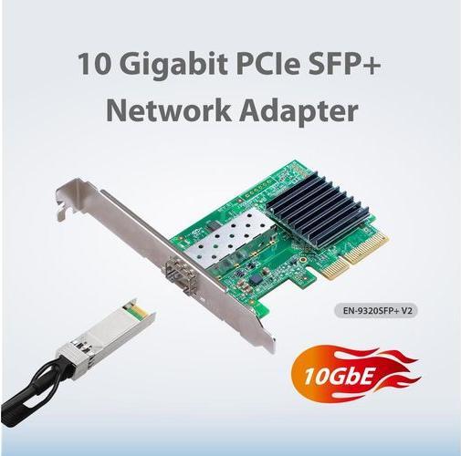 Image du produit edimax Adaptateur serveur 10GbE Gigabit Ethernet SFP+ PCI Express (PCI-E x4)