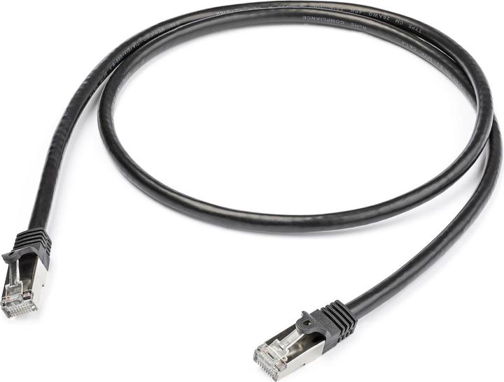 Image du produit StarTech Câble réseau Cat6 1m - Câble patch Gigabit blindé (SFTP) - Noir (S/FTP, CAT6, 1 m)