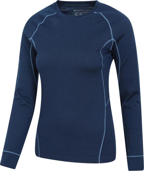 Actual product image Mountain Warehouse Womens/Ladies Asgard Merino Wool Long-Sleeved Thermal Top (44 D)