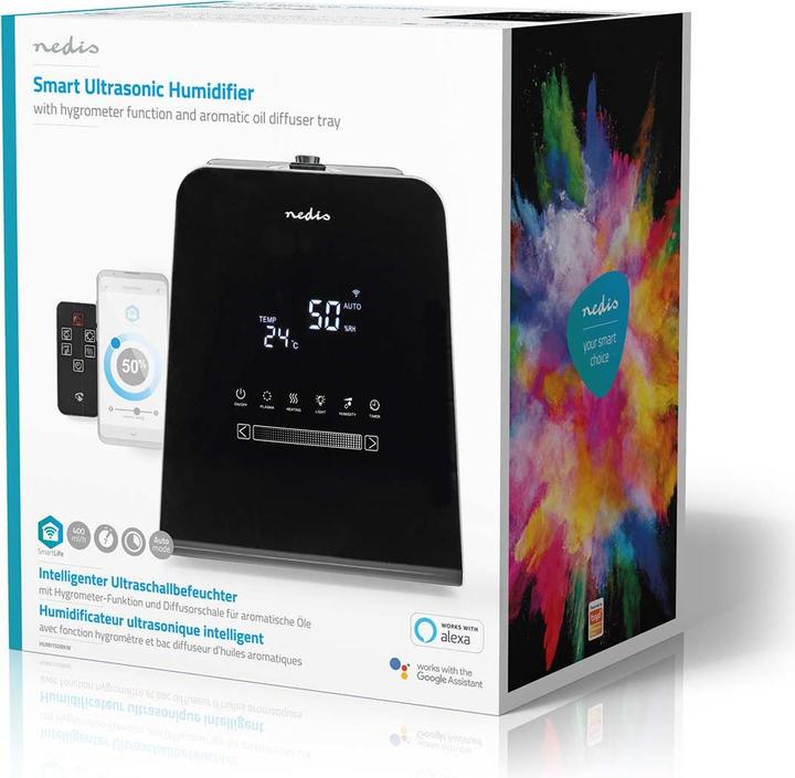 Image du produit Nedis SmartLife Humidificateur | 30 W | Avec brume fraîche et chaude | 5.5 l | Hygromètre | Minuterie | F