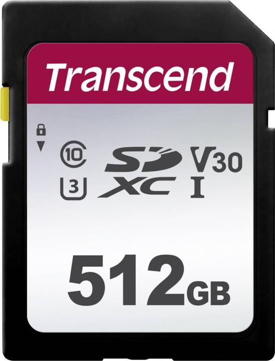Image du produit Transcend SDXC 300S (512 Go, SDXC, U3, UHS-I)
