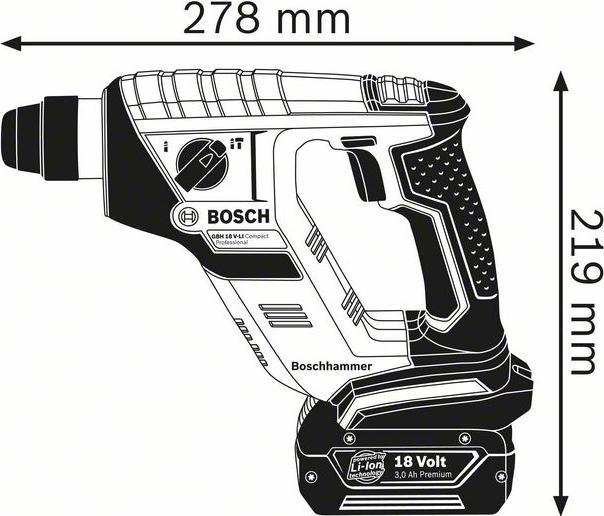 Produktbild Bosch Professional GBH 18V-LI Compact inkl. L-Boxx (Akkubetrieb)