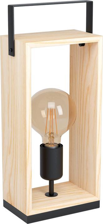 EGLO Tischleuchte FAMBOROUGH 1x E27, Schwarz/Beige (E27)
