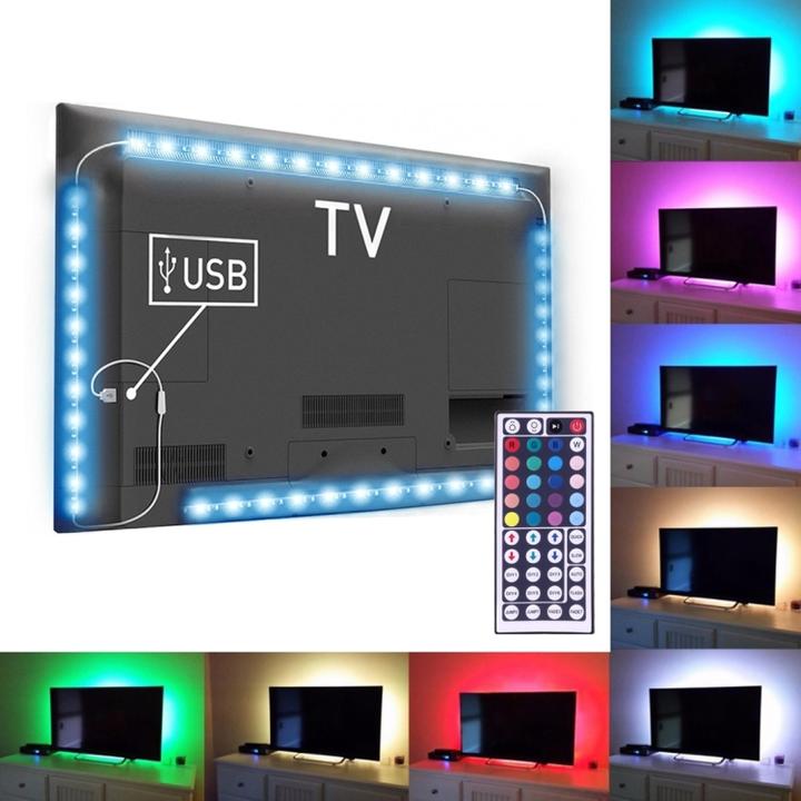 Produktbild Ueli Express 4 x 50cm RGB LED TV Hintergrundbeleuchtung mit Fernbedienung (RGB, 200 cm, Indoor)
