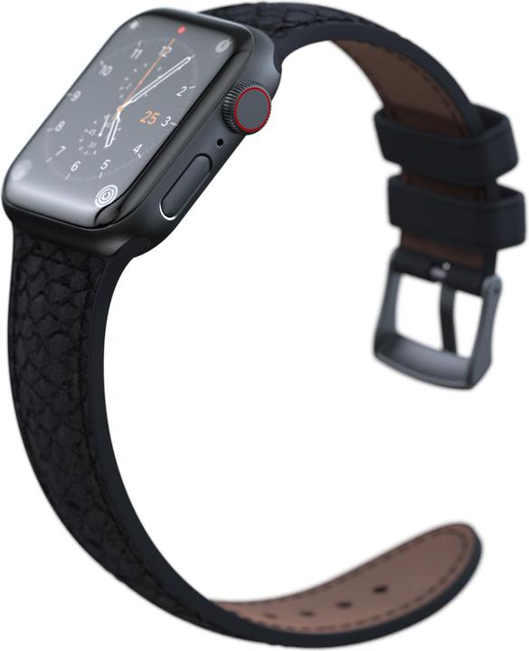 Actual product image Njord Salmon Leather Strap Vindur Watch Strap for Apple Watch 40/41mm (22 mm, Vegan Leather, Stainless steel fastener, Salmon leather)