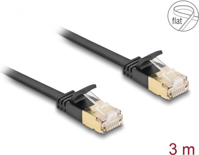 Actual product image Delock RJ45 network cable Cat.6A plug to plug with robu (U/FTP, CAT7, 3 m)