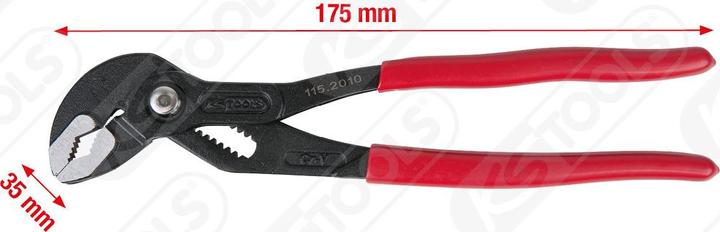 Actual product image KS Tools Water pump pliers, push button adjustment (240 mm)