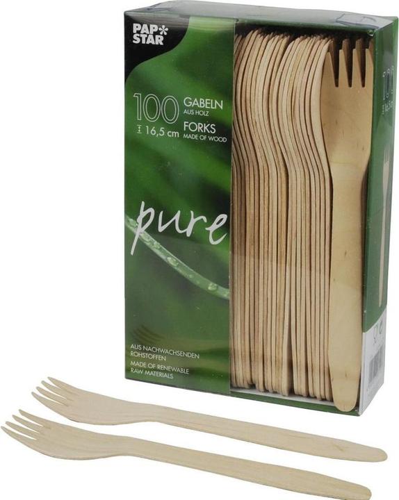 Image du produit Papstar Fourches en bois pur (100 x)