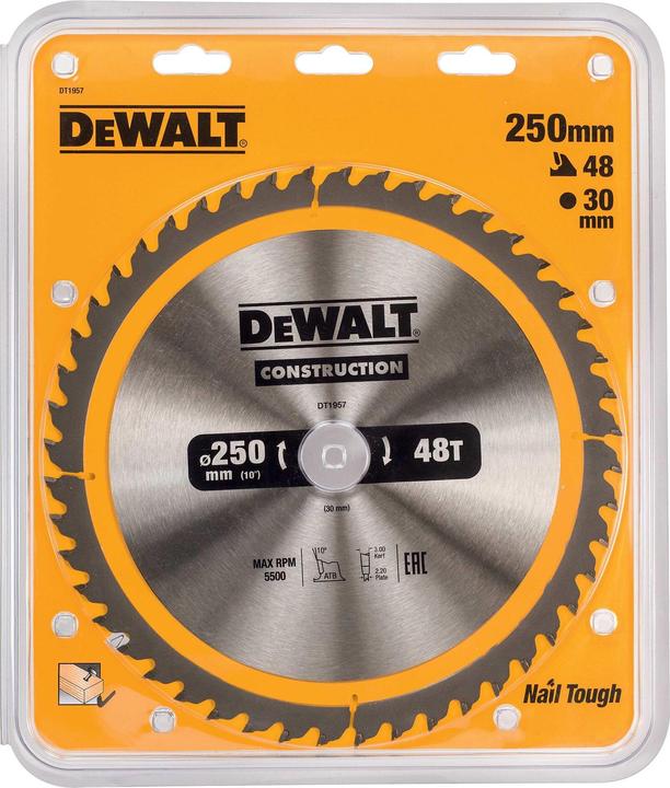 Actual product image DeWalt Circular saw blade stat. 250/30mm 48WZ