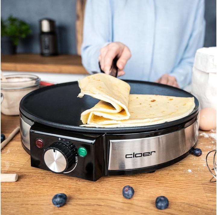 Actual product image Cloer 6630 Crepe maker 2 crepe(s), stainless steel