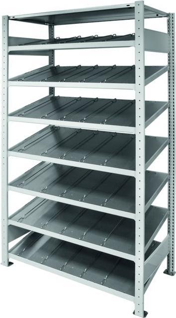 Produktbild Schulte Lagertechnik Kanban Grund-Regal MULTIplus150 mit Trenn-und Seitenführung