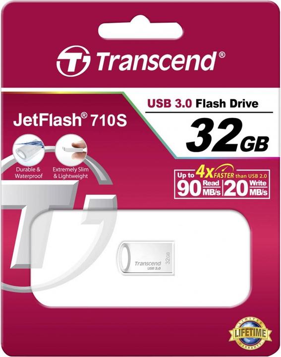 Actual product image Transcend JetFlash 710S (32 GB, USB-A, USB 3.1)