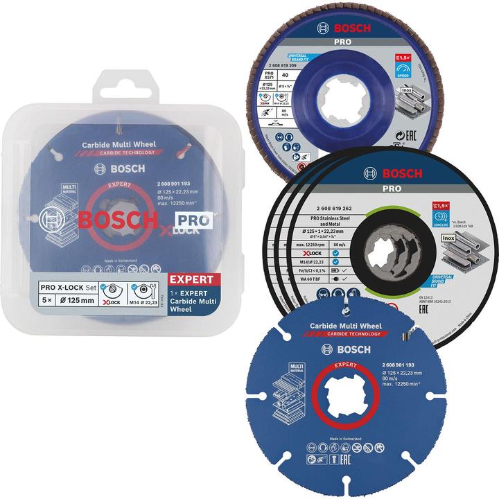 Actual product image Bosch Professional Zubehör PRO Cutting and grinding X-Lock set, 125 x 1 x 22.23 mm
