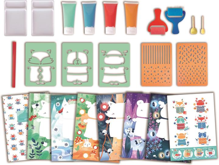 Actual product image Hape Painting fun with paint rollers and stencils