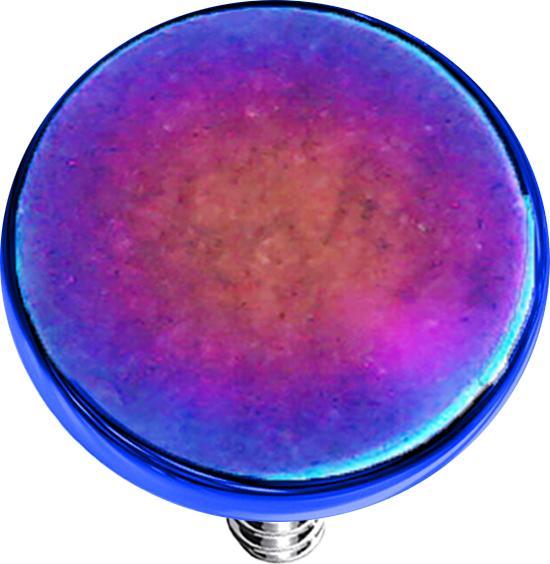 Actual product image Star Piercing Dermal Anchor lens coloured with titanium coating (Surgical steel 316L, without brass)