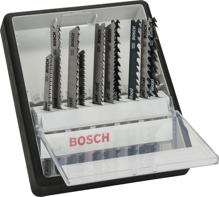 Produktbild Bosch Professional Zubehör 10-tlg. Stichsägeblatt-Set Wood, Robust Line, T-Schaft