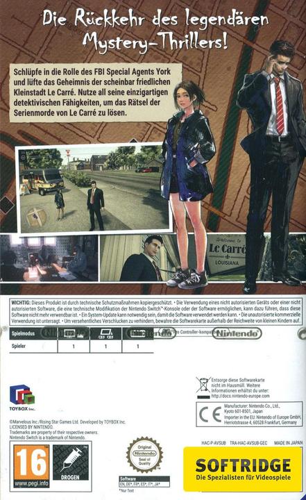 Actual product image Nintendo Deadly Premonition 2: A Blessing in Disguise (Switch, EN)
