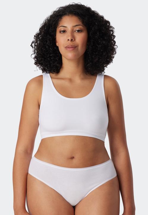 Produktbild Schiesser Damen Bustier ohne Cup Bra BH 95/5 Organic Cotton nachhaltig | 2 Stück (46, 2er Pack)